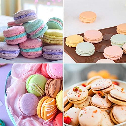 Silicone Macaron Baking Mats, 2 Non-Stick Silicone Baking Mats, Food
