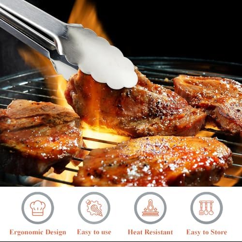 12-Inch Kitchen Tongs, Set of 4