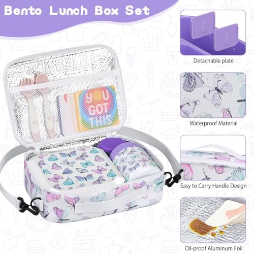 wiwens Bento Lunch Box for Kids with 12oz Soup Thermo Leak-Proof Lunch