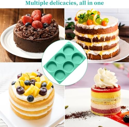 Zorazio 4Inch Round Silicone Mold for Baking, 3Pcs Large Silicone