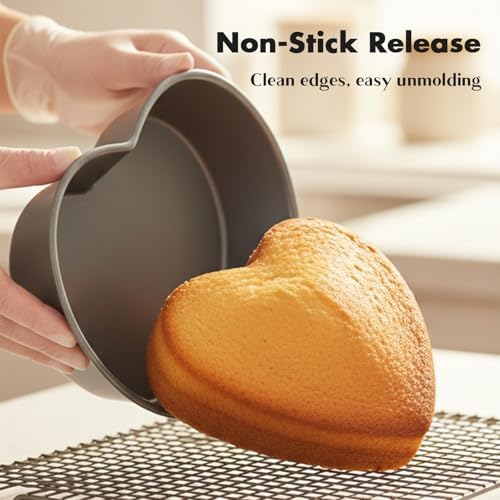 Saihisday 10inch Heart Shaped Cake Pan DIYNonstick Baking Pan with