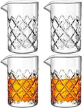 Dandat 4 Pcs 24 oz Cocktail Mixing Glass Thick Base Stirring Glass
