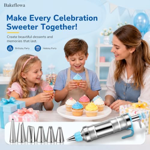 164Pcs Cake Decorating Tools Supplies Kit with Dessert Piping Syringe