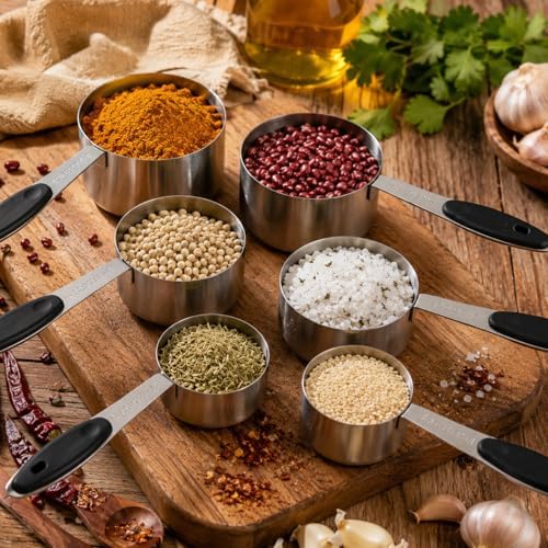 16 Pieces Measuring Cups and Magnetic Measuring Spoons Set Stainless