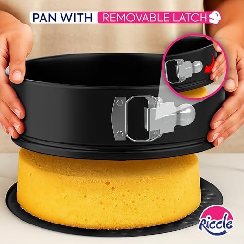 Riccle 148PCs Non-Stick Springform Cake Pan Set, 4, 7, 9 Inches