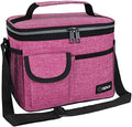 opux Insulated Lunch Box Adult, 14 Can Leakproof Cooler Bag Kid, Pink
