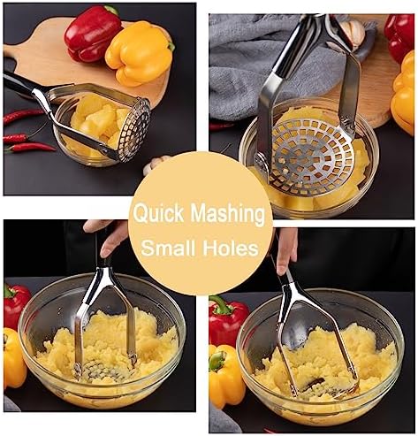 Mashed Potato Masher Stainless Steel Foldable Non Stick 12 Inch Long