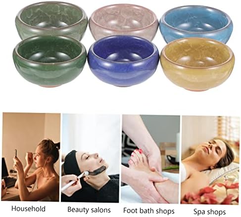 CALLARON 6 Piece Ceramic Essential Oil Mixing Bowl Set for Salon Use