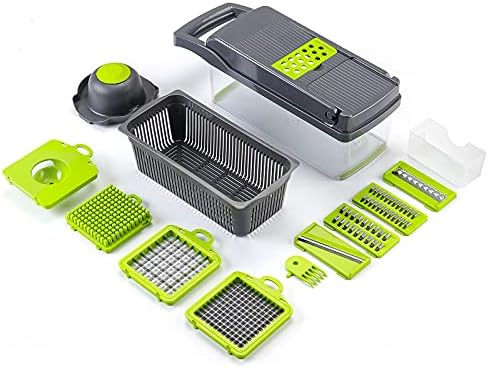 KEOUKE 12-in-1 Vegetable Chopper, Grey