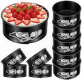10 Pcs 4 Inch Springform Pan Set, Nonstick Leakproof Mini Cheesecake
