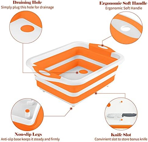 Rottogoon Collapsible Cutting Board, Foldable Chopping Board with
