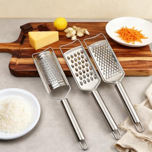 Cheese Grater Lemon Zester Grater with Handle Kitchen Grater Set of 5