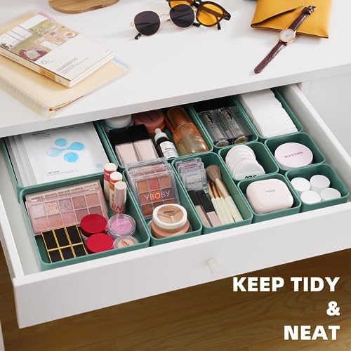 CHANCETSUI 11-Piece Stackable Drawer Organizer Set, Multi-size Desk