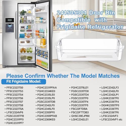 [2 PACK] 241505301 Refrigerator Door Bin Compatible with Frigidaire