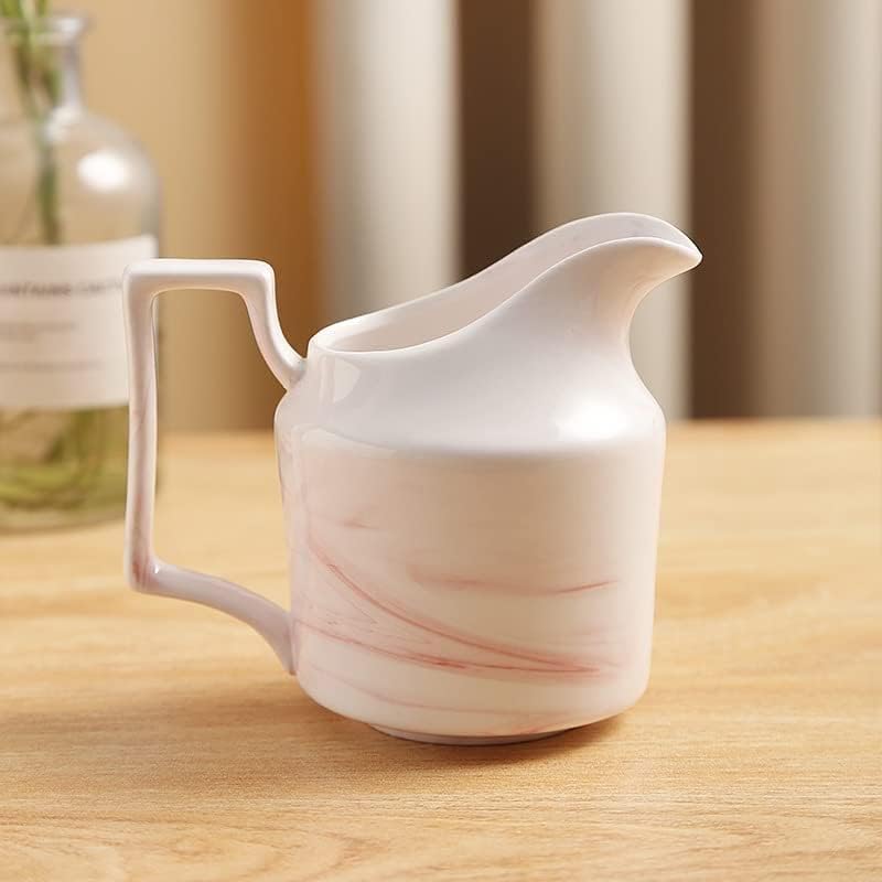 Marbling Ceramic Creamer Pitcher and Sugar Bowl Set,Coffee Serving Set