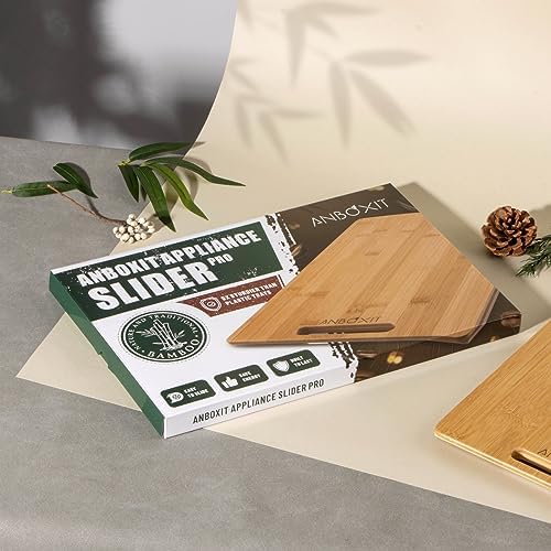 ANBOXIT Bamboo Sliding Tray for Coffee Maker