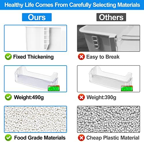 [2 PACK] Upgraded DA97-08348A Refrigerator Door Shelf Bin Replacement