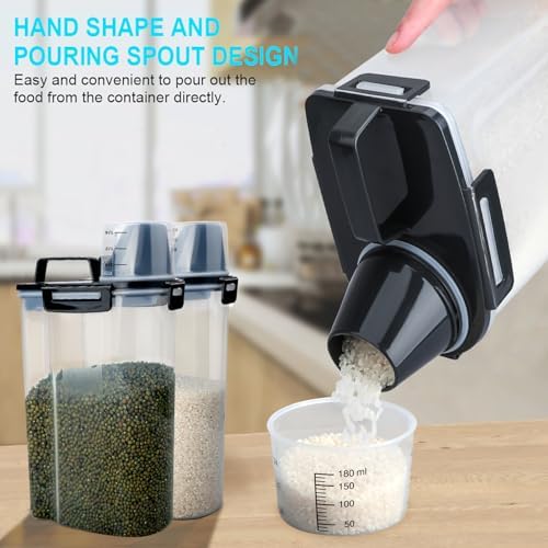 Uppetly Rice Airtight Dry Food Storage Containers, BPA Free Plastic
