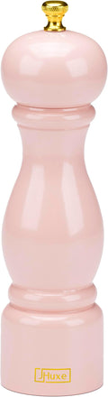 Rose Pink Salt Pepper Grinder Mill, 8 Inch Classic Wood Manual Salt Pepper by JHuxe