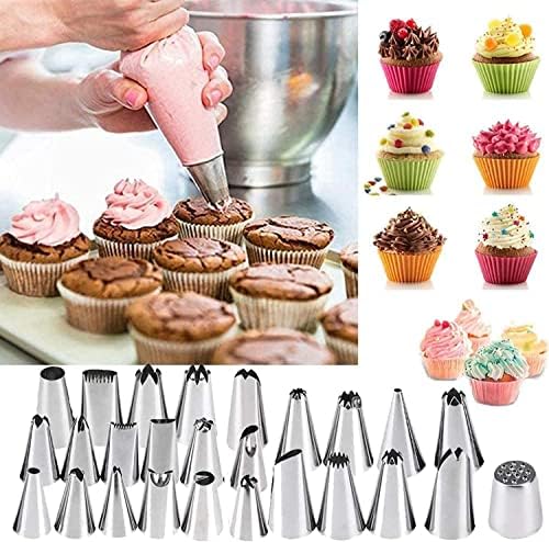 Icing Nozzles Set, Cake Decorating Set, Stainless Steel Piping Icing