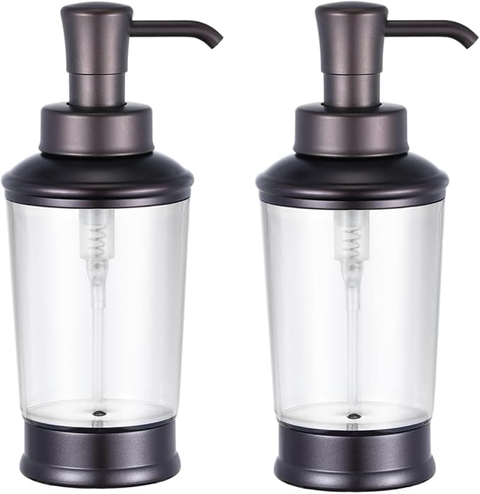 Vintage Style Soap Dispenser Bottles, 16oz Refillable Pump Bottles, Bronze Color by Unknown