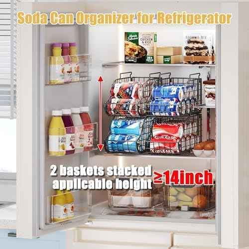 Sonyabecca 8 Pack Stackable Can Organizer for Pantry Cabinet Food Storage