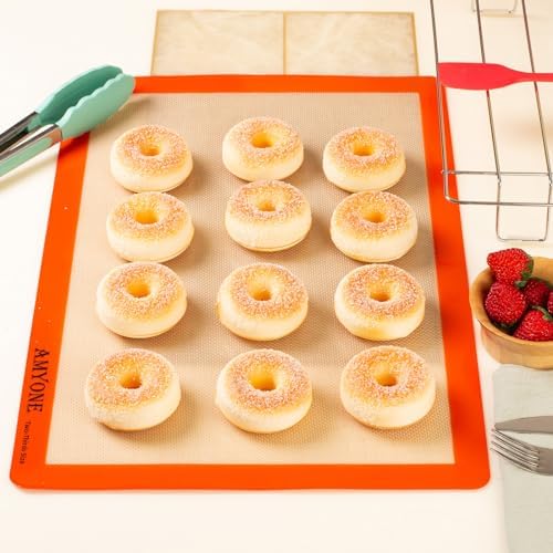 AMYONE Silicone Baking Mat for 2/3 Size Sheet Pan, Platinum, 15x21"