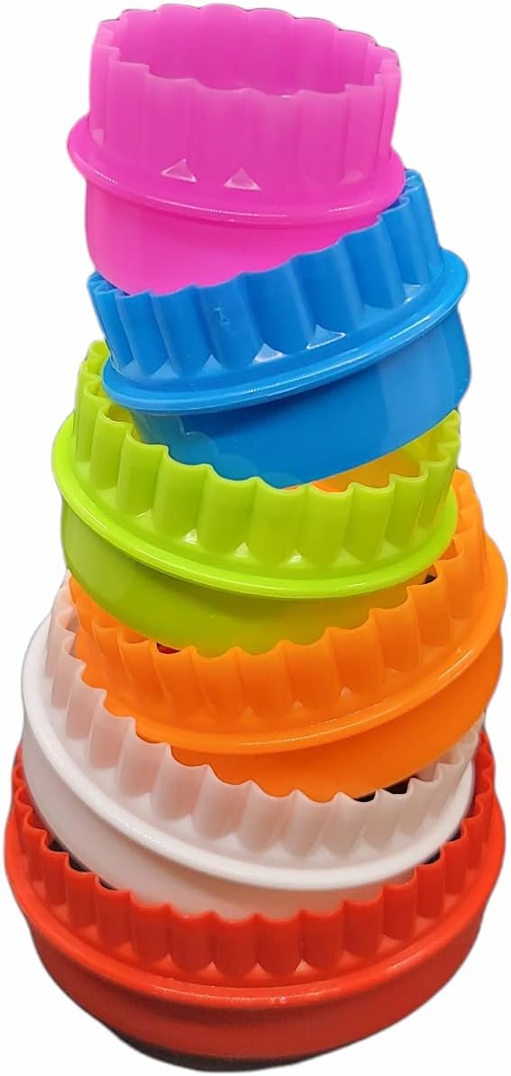 Handy Housewares 6pc Scalloped Biscuit/Cookie Dough Cutter Set, Round & Flower - Image 3