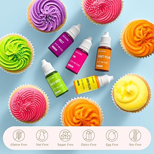 Nomeca 12 Color Cake Food Coloring Set
