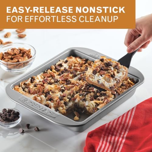 Farberware Nonstick Bakeware 9-Inch Square Cake Pan, Gray