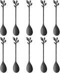 AnSaw Elegant Black Leaf Coffee Spoons by AnSaw