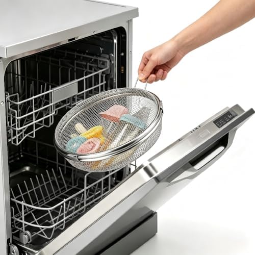 Round Stainless Steel Dishwasher Silverware Basket