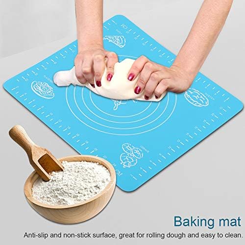 Tyenaza Silicone Baking Mat, 11.5'' x 10.2'' Non-Stick Pastry Mat with