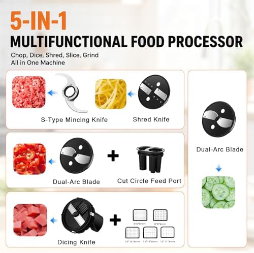 Vegetable Chopper Dicer and Food Processor, 5000ml, Two-Speed