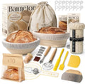 BAVIFY Sourdough Starter Kit with Proofing Baskets