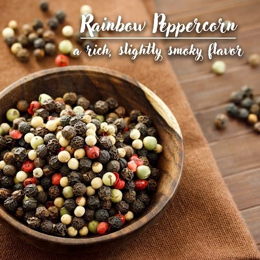Spice Bounty Rainbow Peppercorn Grinder – 5.6 oz Whole Mixed Peppercorns – - Image 4