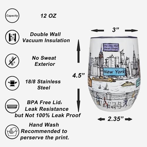 Cities Around the World 12 Oz Tumbler Series - Designed in the USA