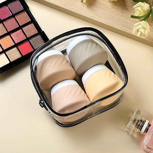 Gemice Silicone Cream Jars TSA Approved Travel Size Containers with