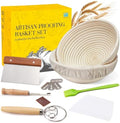 Dimpola Sourdough Baking Kit with Two 9 Inch Banneton Proofing