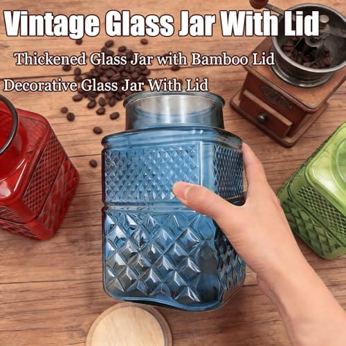 Coriario 60oz Coffee and Sugar Container Set of 2 Glass Canister with