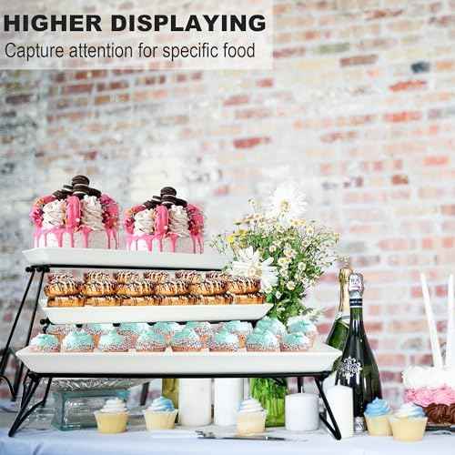 Czlizdyt Extra Large 3 Tier Serving Tray Set, 24x22x9.7 inch Cupcake