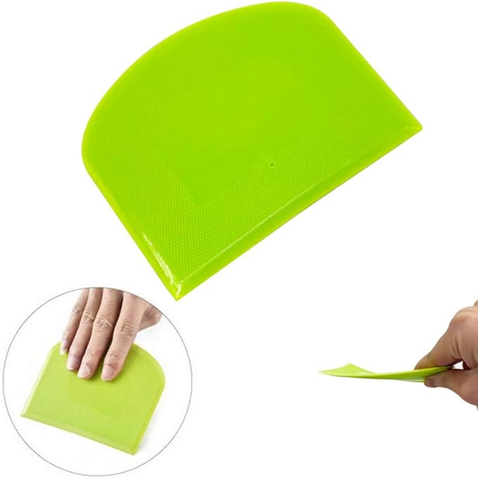 2 Pieces Dough Scraper Bowl Scraper Food-safe Plastic Dough Cutter Flexible - Image 4