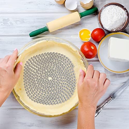 Ferraycle 2 Pcs Pie Weights Baking Beads Stainless Steel Chain,6 Ft