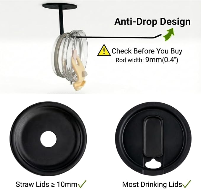 4 Pack Adhesive Cabinet Door Organizer, 2 Baskets + 2 Tumbler Lid Holders - Image 3