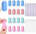 16 Sets Silicone Straws with Case & Cleaning Brush – Reusable