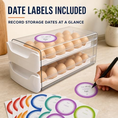 36-Count Egg Organizer for Refrigerator
