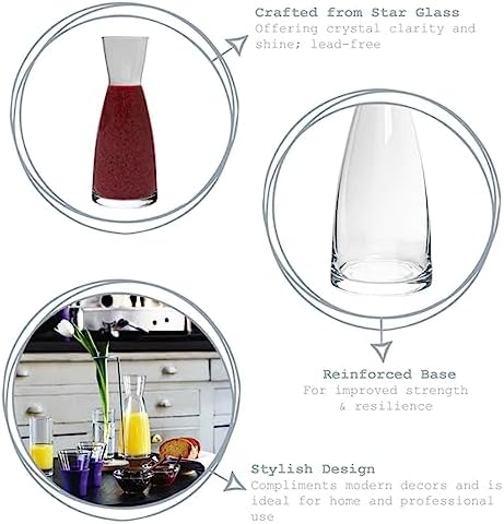 Bormioli Rocco Ypsilon Wine Carafe – Elegant Clear Glass Carafe For