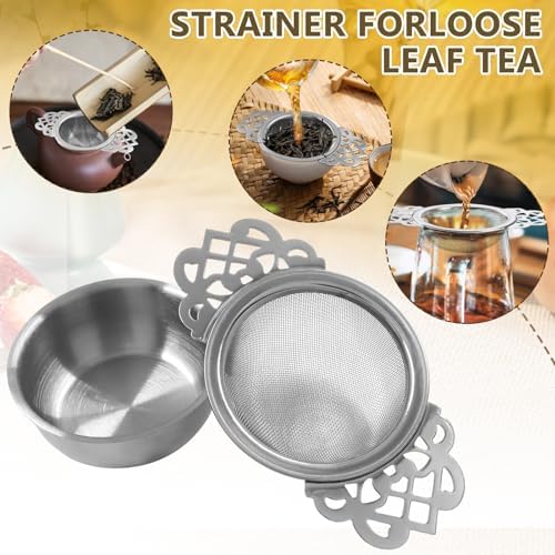 2 Pack Fine Mesh Tea Strainers, Silver Loose Leaf Tea Filter
