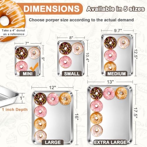 9.4"x7" Baking Sheet Pan(2Pcs), Joyfair Stainless Steel Toaster Oven