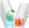Hobnail Drinking Glasses Set of 12, Vintage Drinking Glasses,12 oz